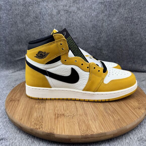 Air Jordan 1 Retro High OG Shoes Mens Size 7Y Varsity Maize Black FD1437-701 - Picture 1 of 11